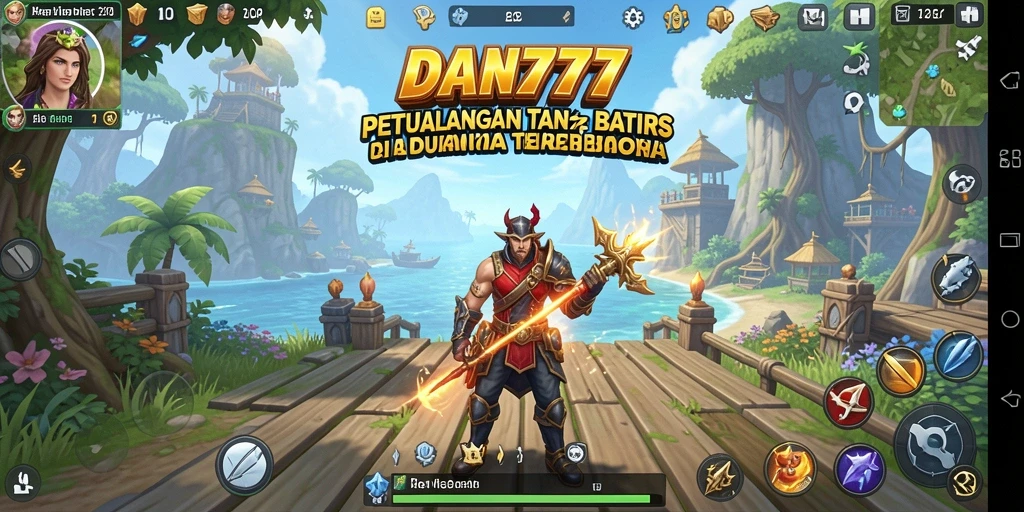 Tampilan gameplay <strong>DAN777</strong> yang menampilkan eksplorasi dunia terbuka yang luas.