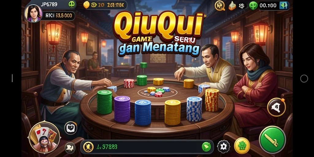 Tampilan gameplay seru dalam game QiuQiu JP6789.
