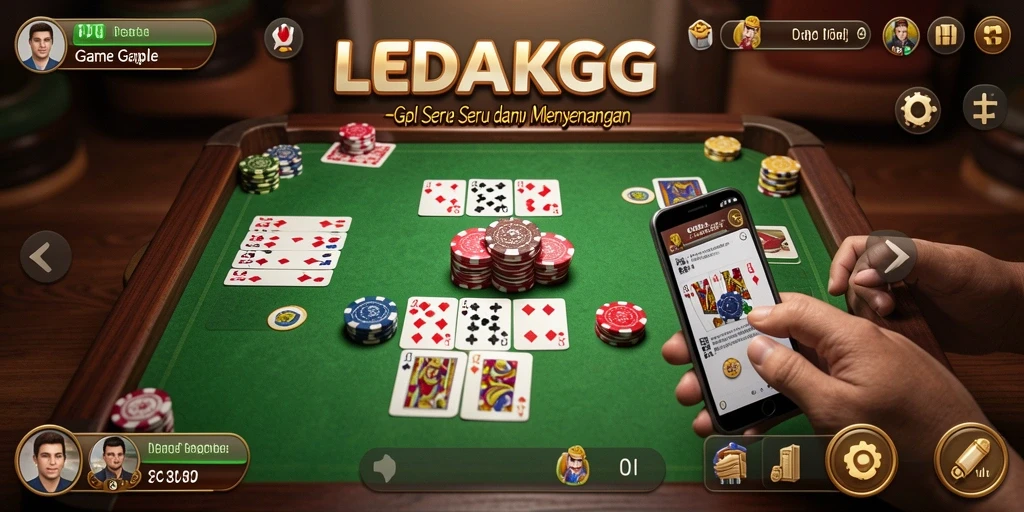 Gameplay seru LEDAGGG dengan teman-teman dalam permainan Gaple.