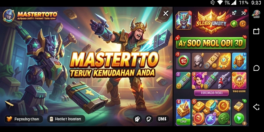 Tampilan antarmuka MASTERTOTO yang intuitif dan mudah digunakan.
