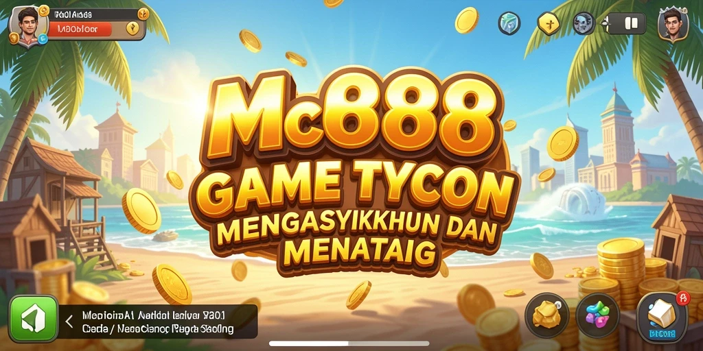 Screenshot utama gameplay MC888 yang menampilkan pengelolaan bisnis Tycoon.