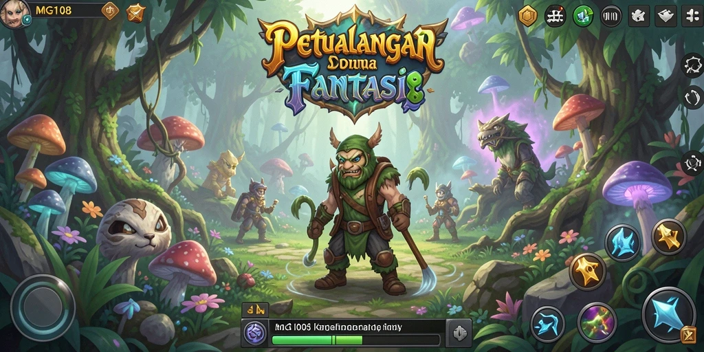 Tampilan gameplay MG108 yang menakjubkan di dunia fantasi.