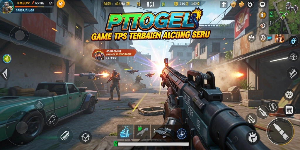 Screenshot utama dari gameplay PTTOGEL menampilkan pertempuran seru.